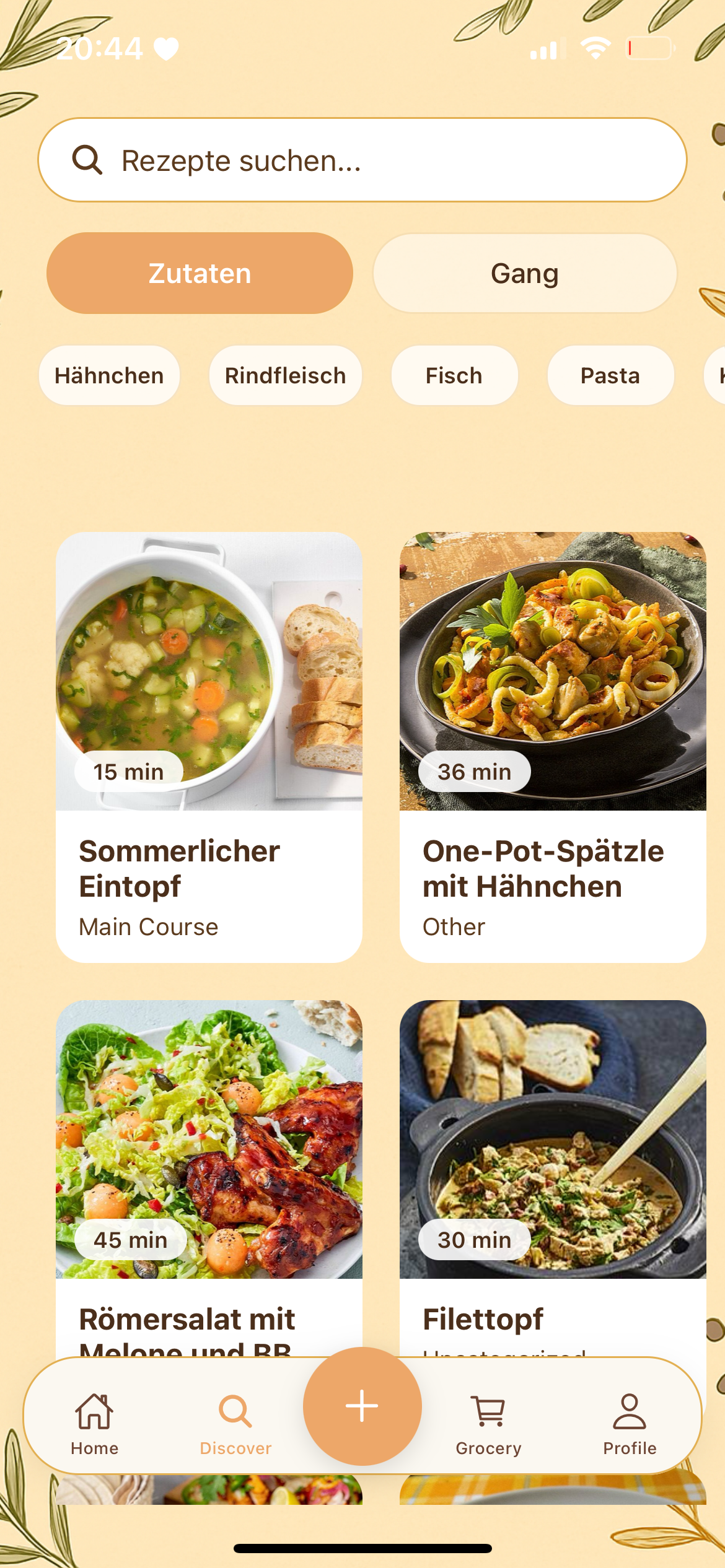 Rezept Entdecken Feature
