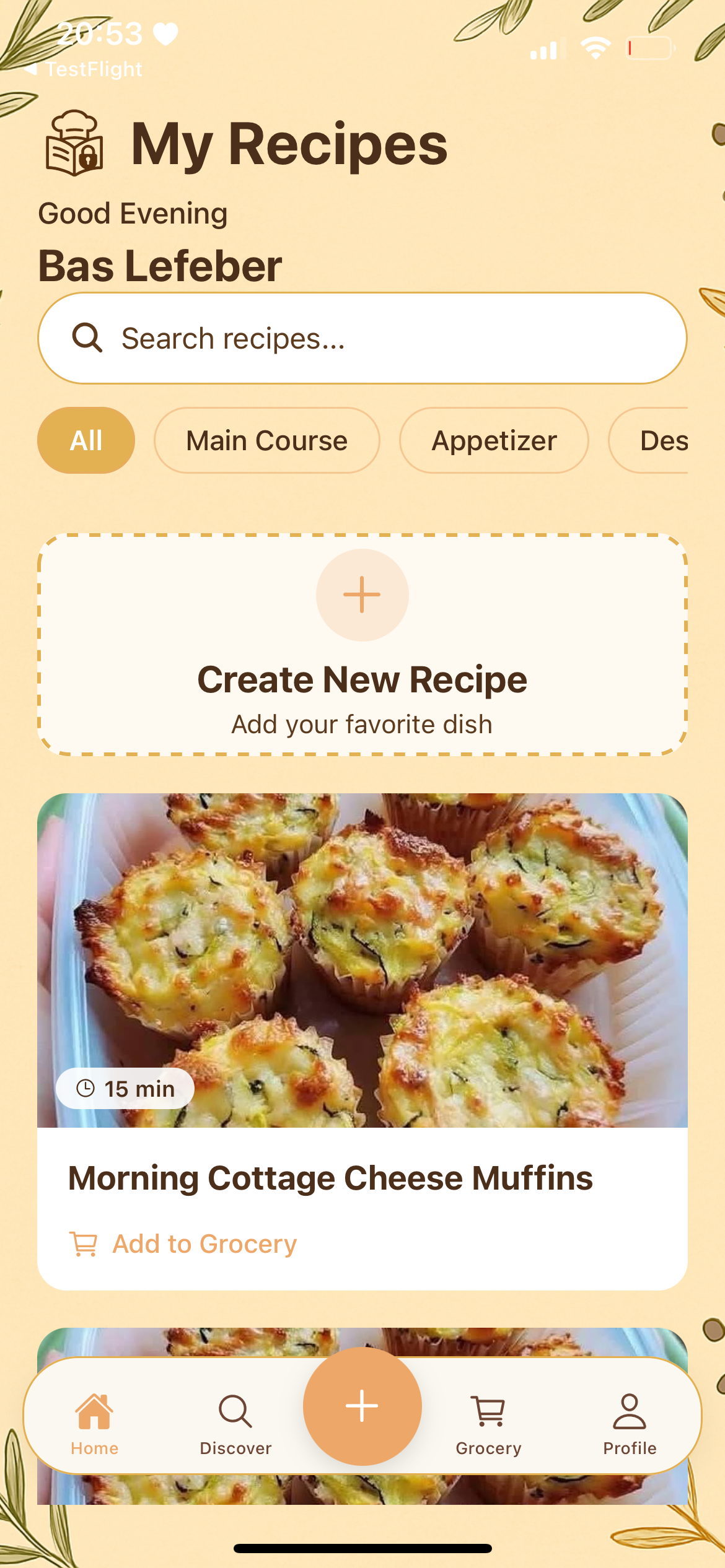 Rezept Tresor App Interface