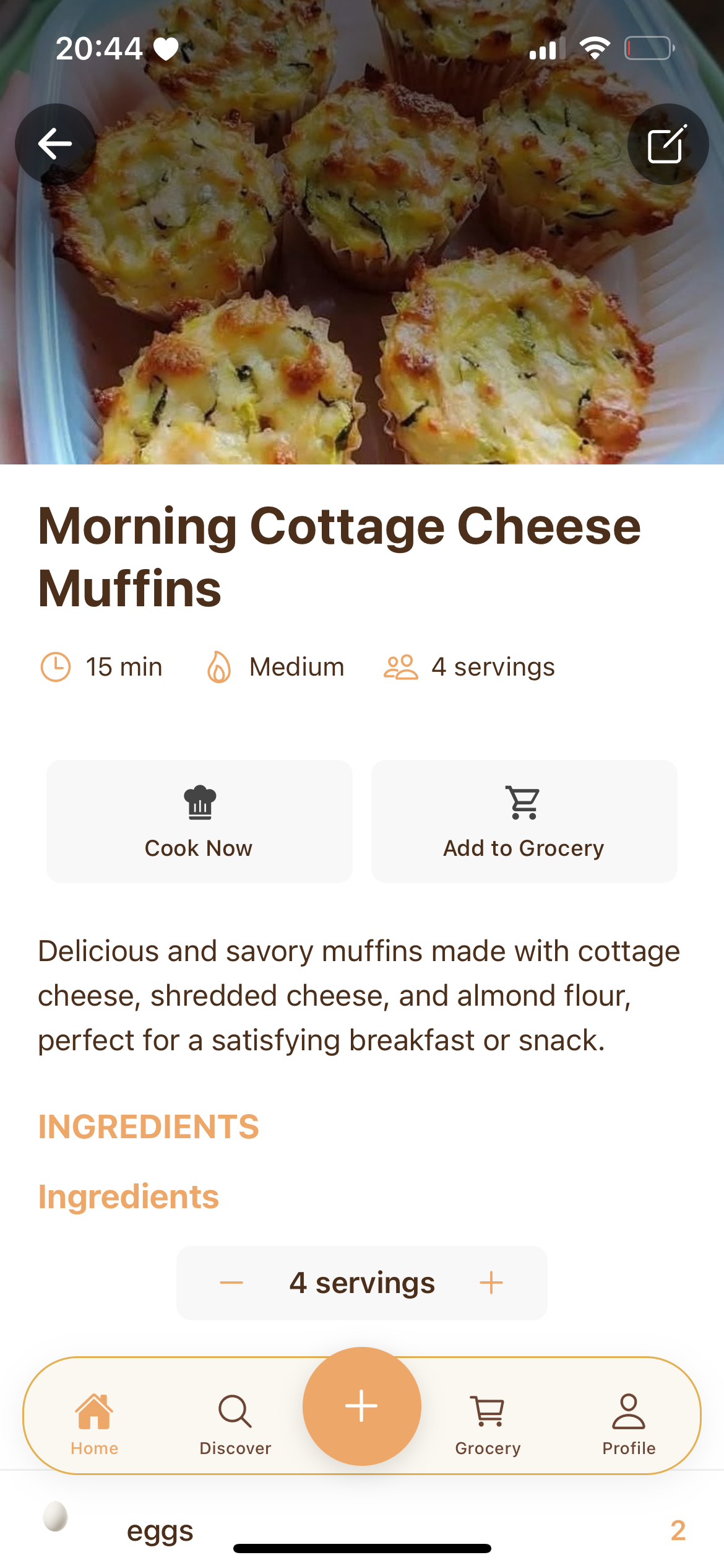 Rezeptansicht Feature